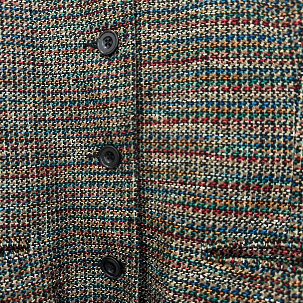 Soirée Women's Vintage Brown Handwoven Silk Blazer Jacket Size M - Picture 3 of 10